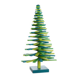 Small Flat-Packed Green Modern Christmas Tree from Stardust - Christmas Trees