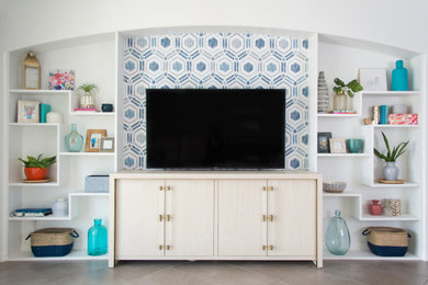 Inspiration for a coastal family room remodel in Orlando