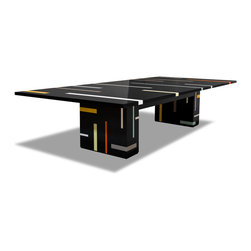 Corian Inlay Dining Table - Dining Tables