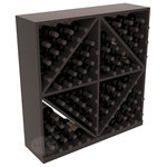 Wine Racks America - Solid Diamond Wine Storage Bin, Pine, Black/Satin Finish - This solid wooden wine cube is a perfect alternative to column-style racking kits. Holding 8 cases of wine bottles, you can double your storage capacity with back-to-back units without requiring more access area. This rack is built to last. That is guaranteed.