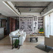 Before & After Houzz: Concrete & Glass Create a Warm Ahmedabad Home
