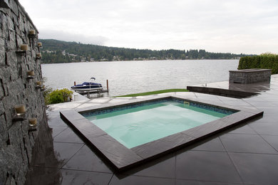 Photo of a contemporary pool in Seattle.