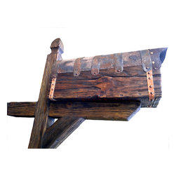 Rustic mailbox with post - Mailboxes