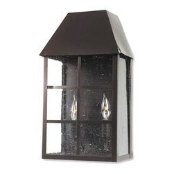 Bar Panel Over Glass Wall Lantern - Wall Sconces