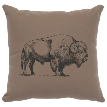 Image Pillow 16x16 Buffalo Cotton Taupe