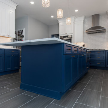 Blue Kitchen Remodel