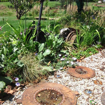 Eclectic, fun Gardening with recycled materials