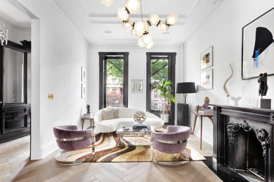 Inspiration for a contemporary living room remodel in New York