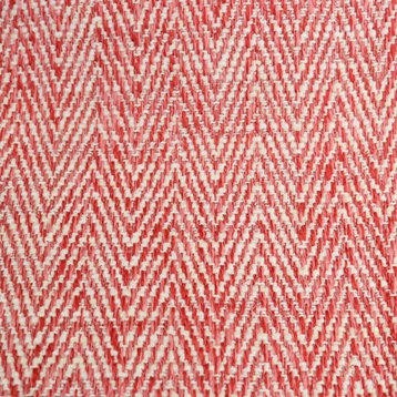 Shelby Textured Small Scale Chevron Pattern Upholstery Fabric, Sorbet