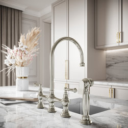 Celeste 2-hole Traditional Kitchen Tap Polished Nickel - Kitchen Taps