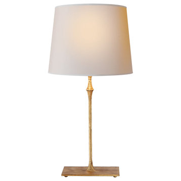 Dauphine Bedside Lamp in Gilded Iron with Natural Paper Shade