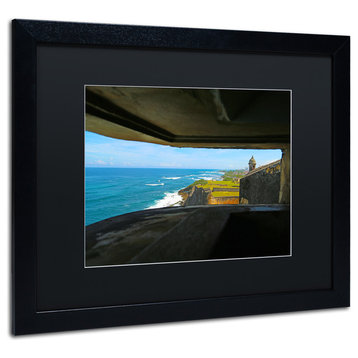 CATeyes 'Castillo San Felipe del Morro 9' Matted Framed Art, Black Mat, 20"x16"