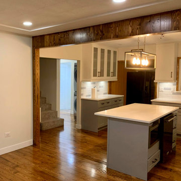 Farmhouse Kitchen with Grey Base and White Uppers