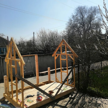 Custom Wooden Playhouse – Delivered by Crane for a Birthday Surprise