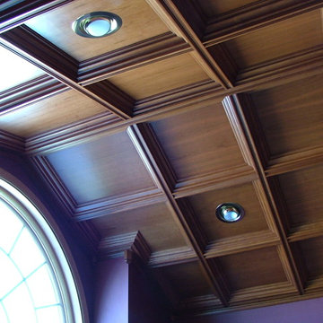 Cathedral Coffered Ceiling for Home Office