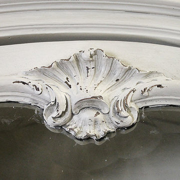 20th Century Louis XV Style Carved French Armoire Painted Antique White