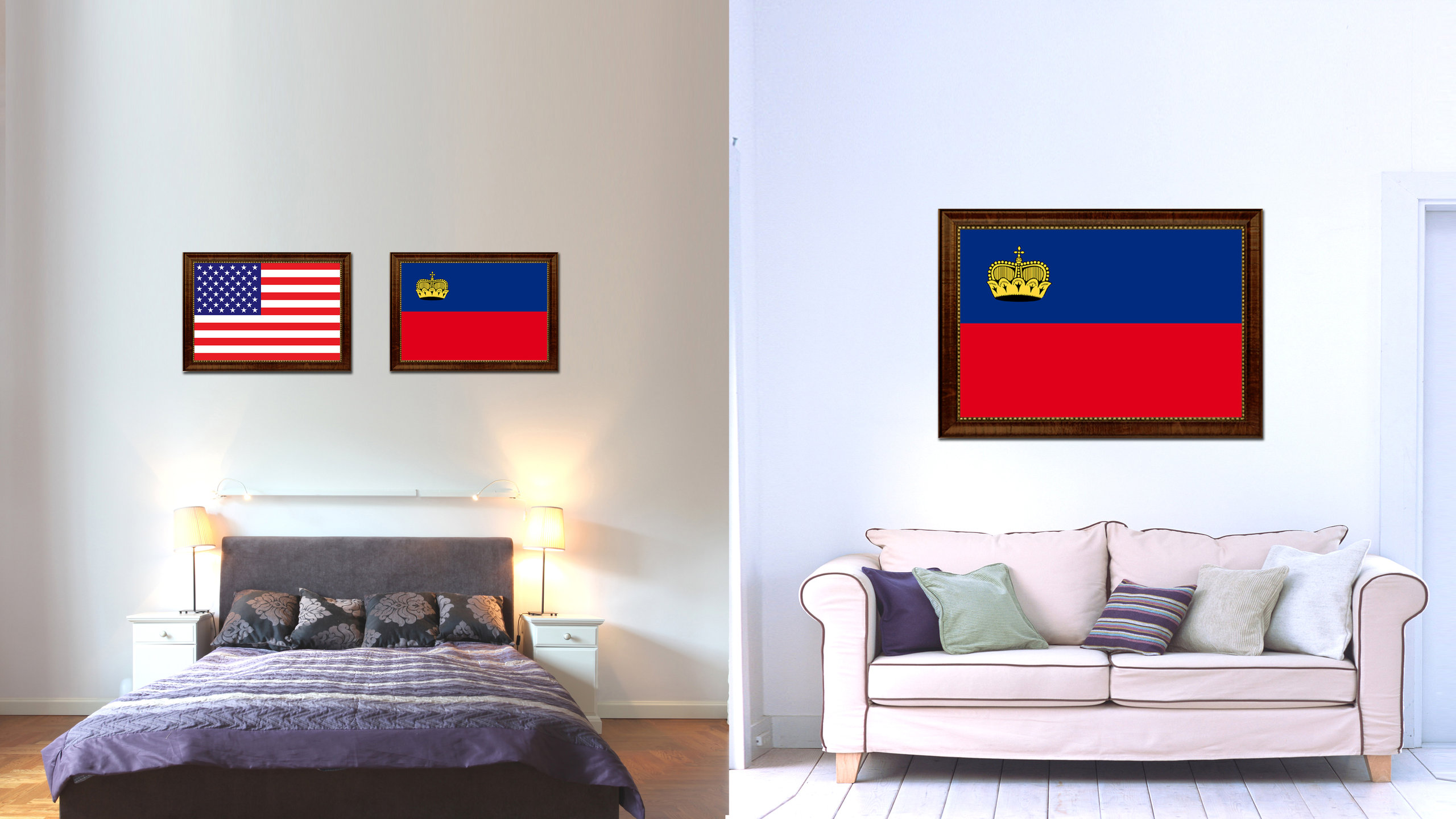 Liechtenstein Country Flag Canvas Print, 15