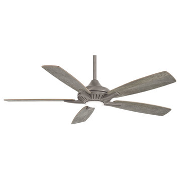 Minka Aire Dyno Brushed Nickel LED 52" Ceiling Fan With Remote Control