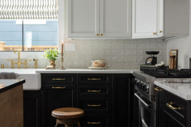 Example of a mid-sized transitional kitchen design in Seattle