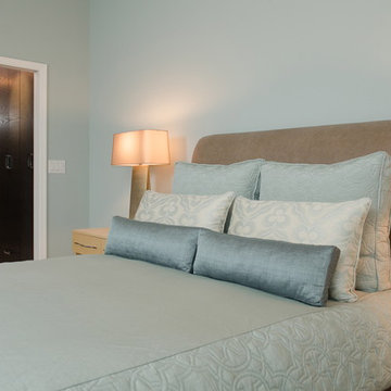 Soft Blue Modern Master Bedroom