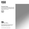 VIGO Rialto 34" x 58" Adjustable Frameless Hinged Tub Door, Black/Stainless Steel