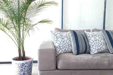 Cool and Calming Blues - Living area make over including a kids zone