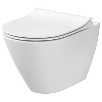 Fine Fixtures Supreme Wall Hung Toilet Bowl, 20"