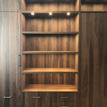 Smoked Walnut Shinnoki Office/Guest Room with Wall Bed