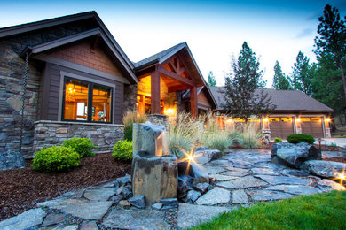 Inspiration for a rustic exterior home remodel in Other