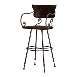Cafe Black Swivel Barstool - Artwork