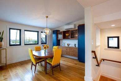 Dining room - coastal dining room idea in Boston