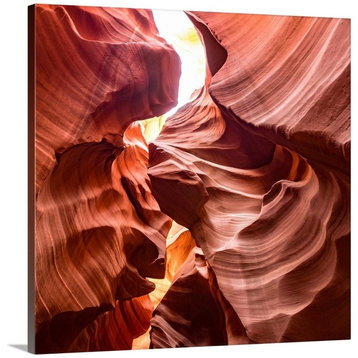 "Antelope Canyon Curves and Textures - Square" Wrapped Canvas Art Print, 24"x...