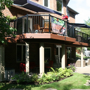 Some custom decks built by Hickory Dickory Decks using Armadillo decking.