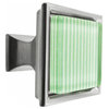 Green Stripes Crystal Glass Brushed Nickel Madison Classic Knob