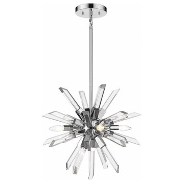 4 Light Chandelier in Modern Style - 21 Inches Wide by 20 Inches High