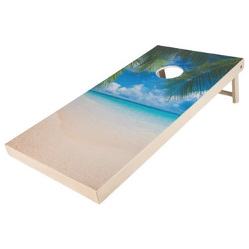 Tropical Beach Corn Hole Deluxe Poly Lumber Game Set
