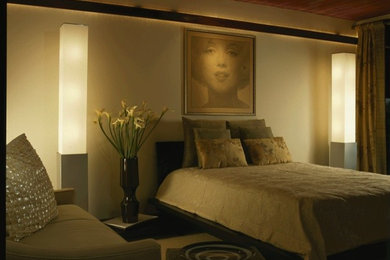 Inspiration for a contemporary bedroom remodel in San Diego