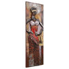 Beautiful Woman Wall Art Iron Hand Painted Dimensional Wall Sculpture, 2-Piece S