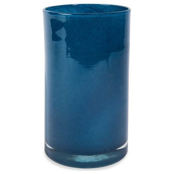 Glass Blue Ombre Cylinder Decorative Bottles