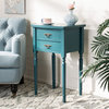 Floyd End Table With Storage Drawers Teal