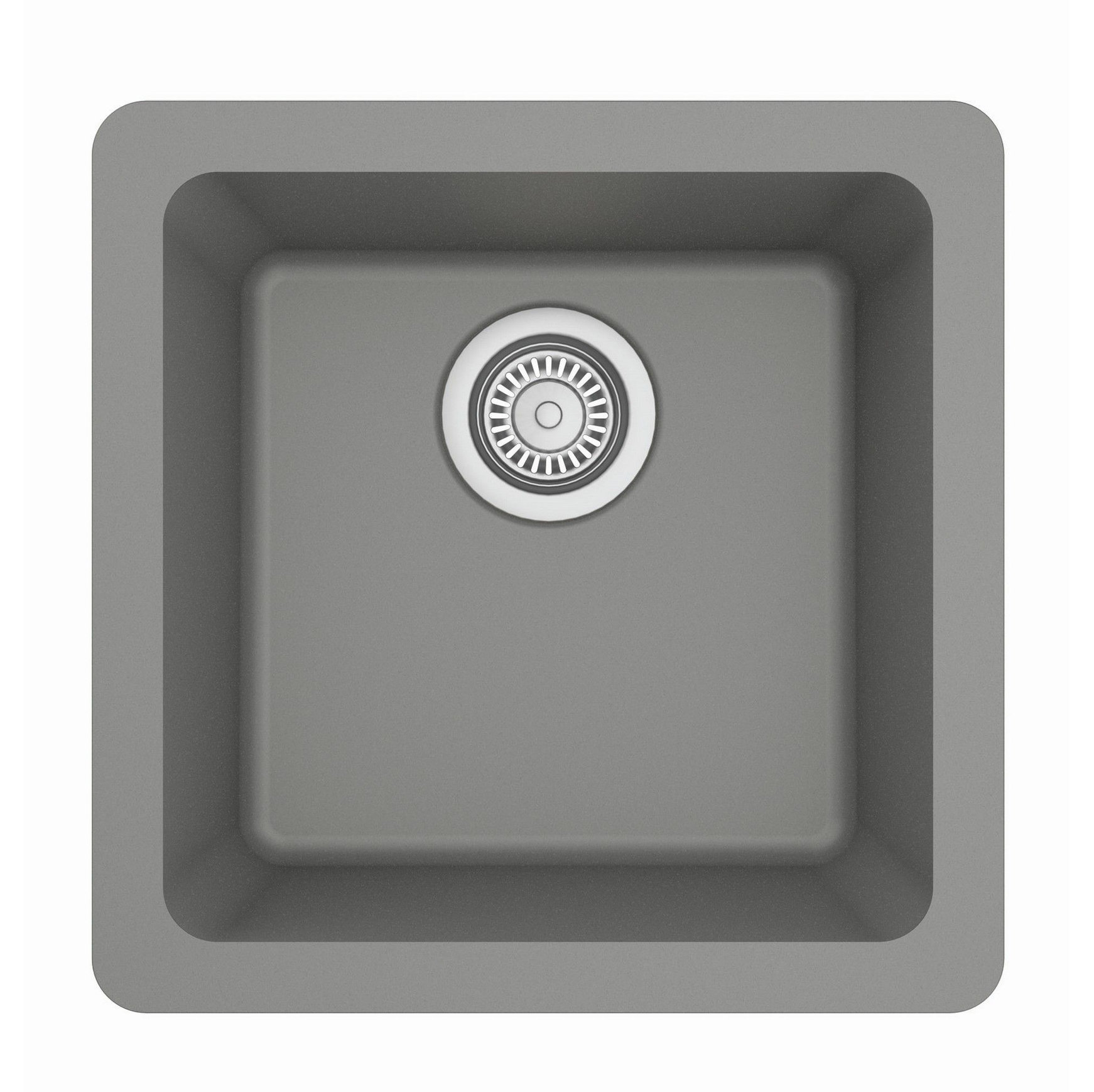 Karran Undermount Quartz Composite 17" Bar Single Bowl Sink, Grey