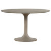 Armen Living Pippa Tulip Style Stone & Metal Dining Table in Gray