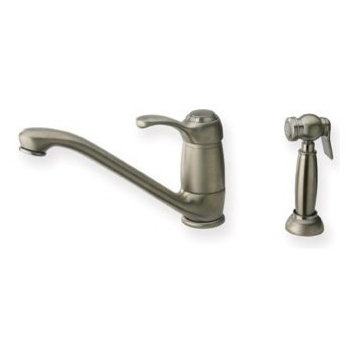 Whitehaus WH23574-C Deck Mount Faucet with Side Spray In Polished Chrome