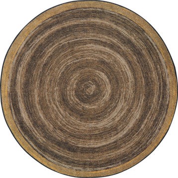 Feeling Natural 5'4" Round area rug, color Walnut