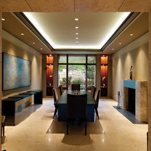 cilling and fireplace