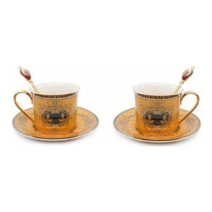 Special Design Rubber Painting Porcelain Square Coffee Cup Special Design Rubber Painting Porcelain Square Coffee Cup