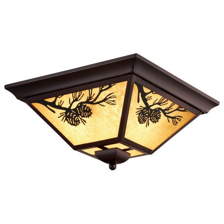 Douglas 14" Outdoor Flush Mount Warm Bronze