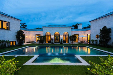 Trendy home design photo in Miami