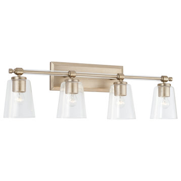 Breigh Four Light Vanity, Brushed Champagne