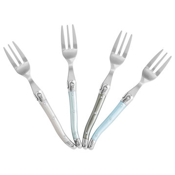 French Home Laguiole Cake Forks, 4-Piece Set, Mother of Pearl